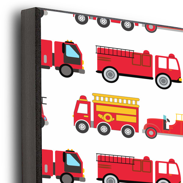 Firetrucks 16x20 Wood Print - Closeup