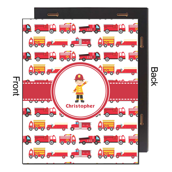 Firetrucks 16x20 Wood Print - Front & Back View
