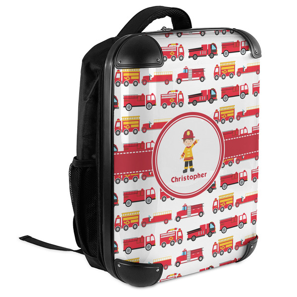 Firetrucks 18" Hard Shell Backpacks - ANGLED VIEW