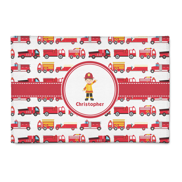 Custom Firetrucks 2' x 3' Indoor Area Rug (Personalized)