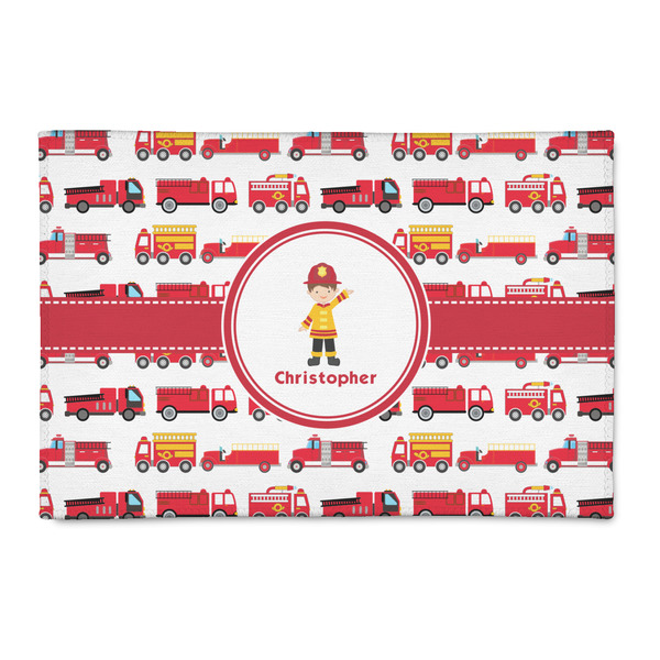 Custom Firetrucks Patio Rug (Personalized)