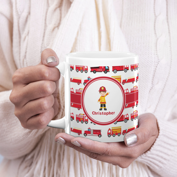 Firetrucks 20oz Coffee Mug - LIFESTYLE