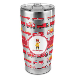 Firetrucks 20oz Stainless Steel Double Wall Tumbler - Full Print (Personalized)