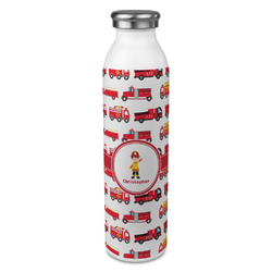 Firetrucks 20oz Stainless Steel Water Bottle - Full Print (Personalized)