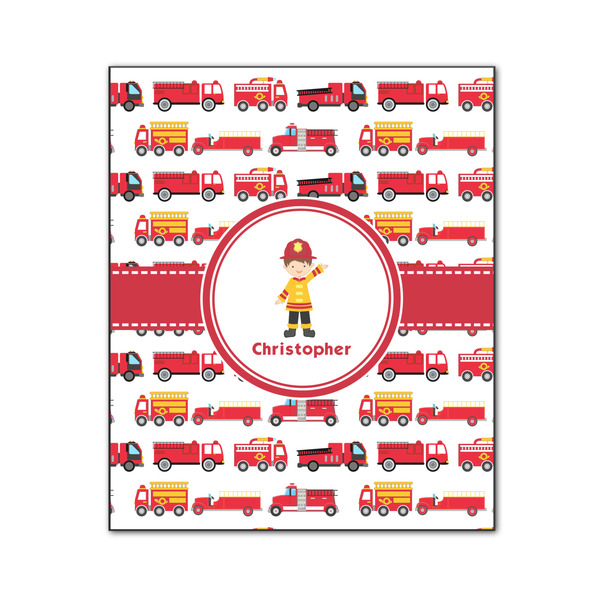 Custom Firetrucks Wood Print - 20x24 (Personalized)