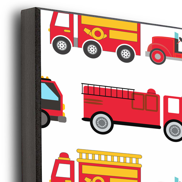 Firetrucks 20x30 Wood Print - Closeup