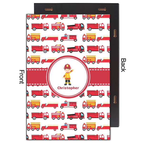 Firetrucks 20x30 Wood Print - Front & Back View