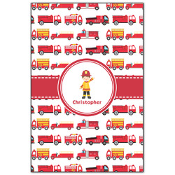 Firetrucks Wood Print - 20x30 (Personalized)