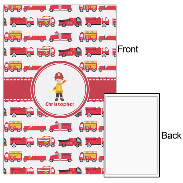 Firetrucks 24x36 - Matte Poster - Front & Back