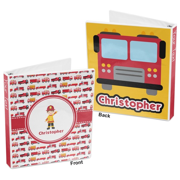 Firetrucks 3-Ring Binder Front and Back