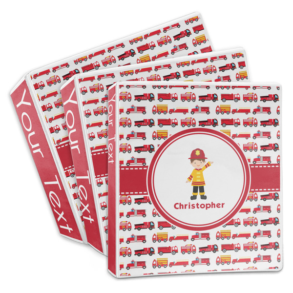 Custom Firetrucks 3-Ring Binder (Personalized)