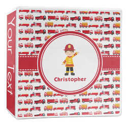 Firetrucks 3-Ring Binder - 2 inch (Personalized)