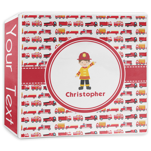 Custom Firetrucks 3-Ring Binder - 3 inch (Personalized)