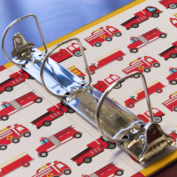 Firetrucks 3 Ring Binders - Full Wrap - 2" - DETAIL