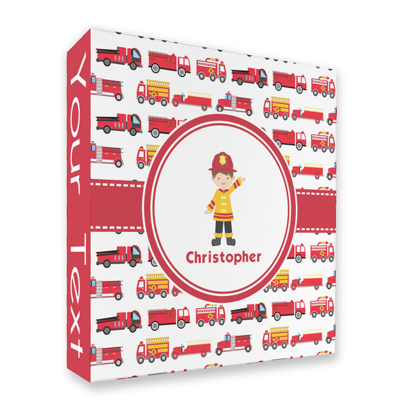 Custom Firetrucks 3 Ring Binder - Full Wrap - 2" (Personalized)