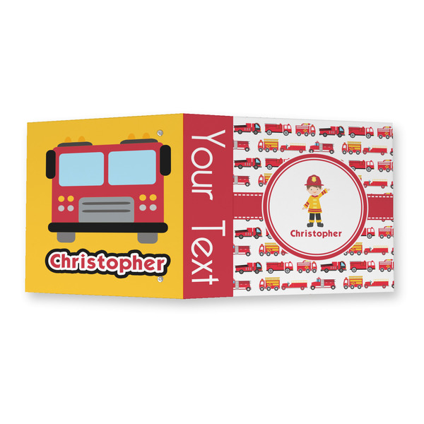 Firetrucks 3 Ring Binders - Full Wrap - 2" - OPEN OUTSIDE