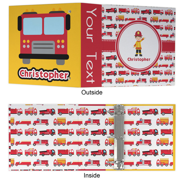 Firetrucks 3 Ring Binders - Full Wrap - 3" - APPROVAL