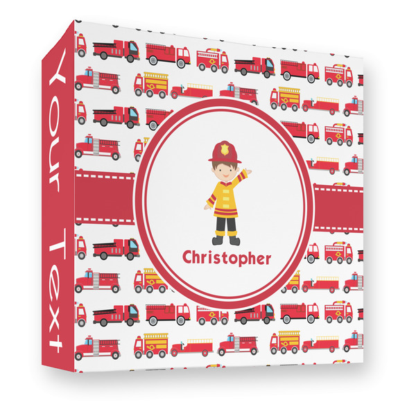 Custom Firetrucks 3 Ring Binder - Full Wrap - 3" (Personalized)