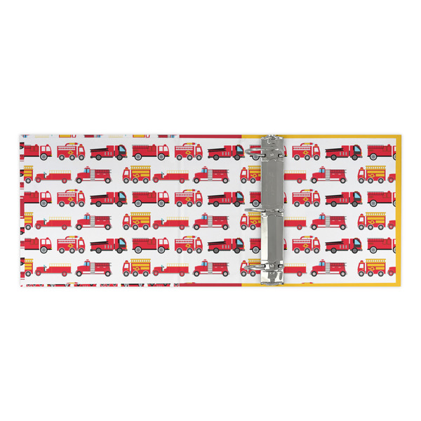 Firetrucks 3 Ring Binders - Full Wrap - 3" - OPEN INSIDE
