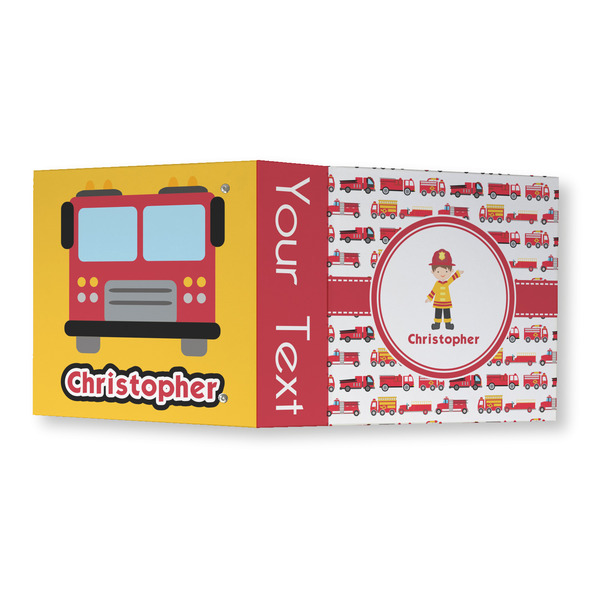 Firetrucks 3 Ring Binders - Full Wrap - 3" - OPEN OUTSIDE