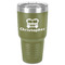 Firetrucks 30 oz Stainless Steel Tumbler - Olive - Single-Sided (Personalized)