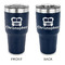 Firetrucks 30 oz Stainless Steel Tumbler - Navy - Double Sided (Personalized)