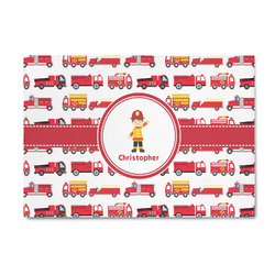 Firetrucks 4' x 6' Indoor Area Rug (Personalized)