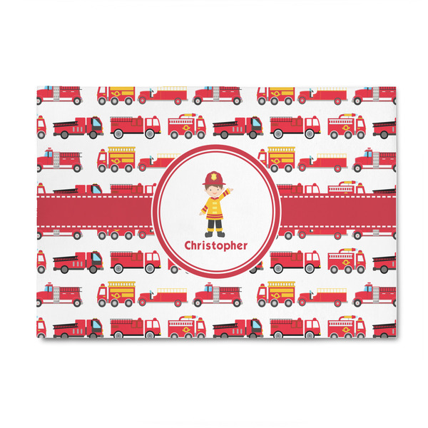 Custom Firetrucks 4' x 6' Indoor Area Rug (Personalized)