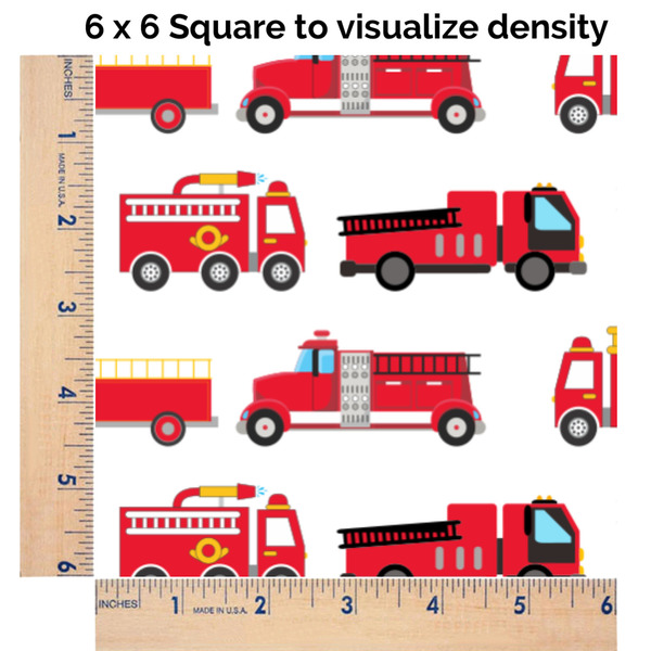 Firetrucks 6x6 Swatch of Fabric