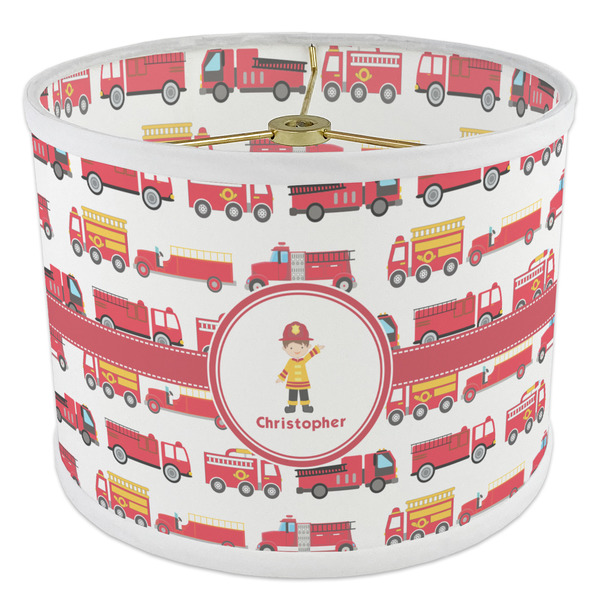 Firetrucks 8" Drum Lampshade - ANGLE Poly-Film