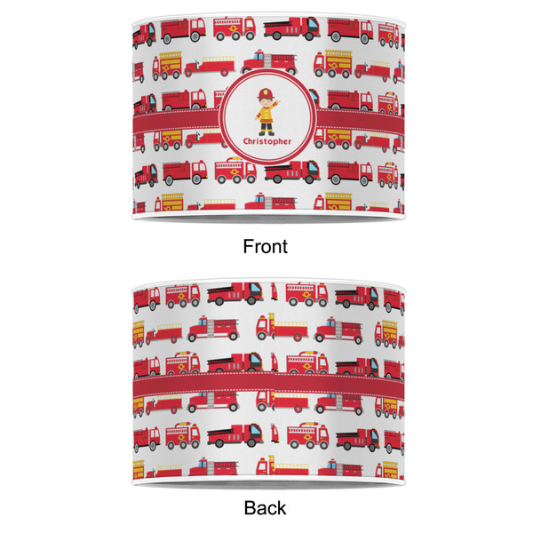 Firetrucks 8" Drum Lampshade - APPROVAL (Poly Film)