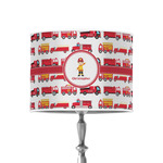 Firetrucks 8" Drum Lamp Shade - Poly-film (Personalized)