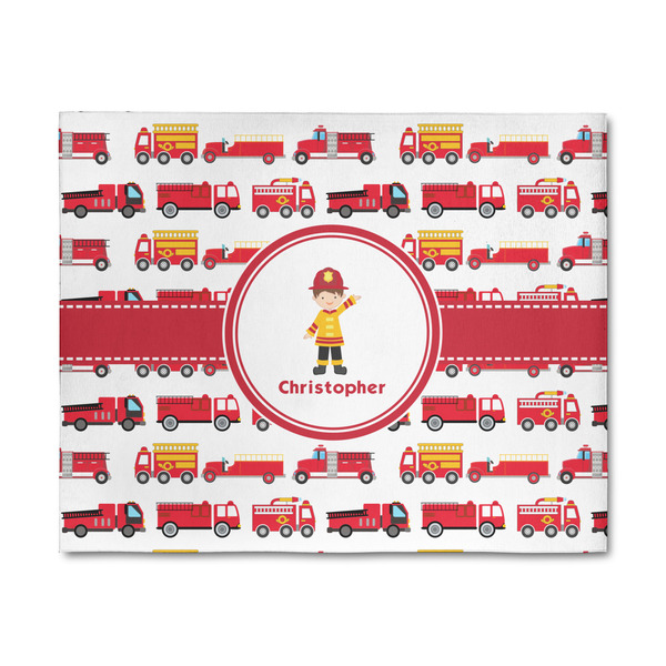 Custom Firetrucks 8' x 10' Patio Rug (Personalized)