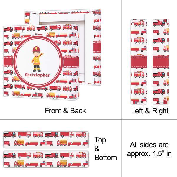 Firetrucks 8x8 - Canvas Print - Approval