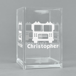 Firetrucks Acrylic Pen Holder (Personalized)