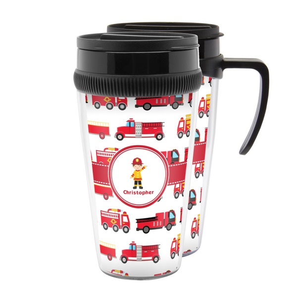 Custom Firetrucks Acrylic Travel Mug (Personalized)