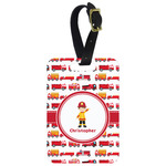 Firetrucks Metal Luggage Tag w/ Name or Text