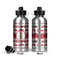 Firetrucks Aluminum Water Bottle - Front and Back
