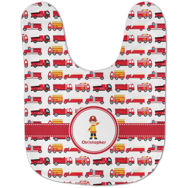 Firetrucks Baby Bib - AFT flat