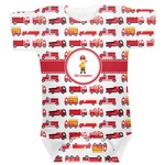 Firetrucks Baby Bodysuit 0-3 (Personalized)