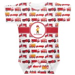 Firetrucks Baby Bodysuit 12-18 (Personalized)