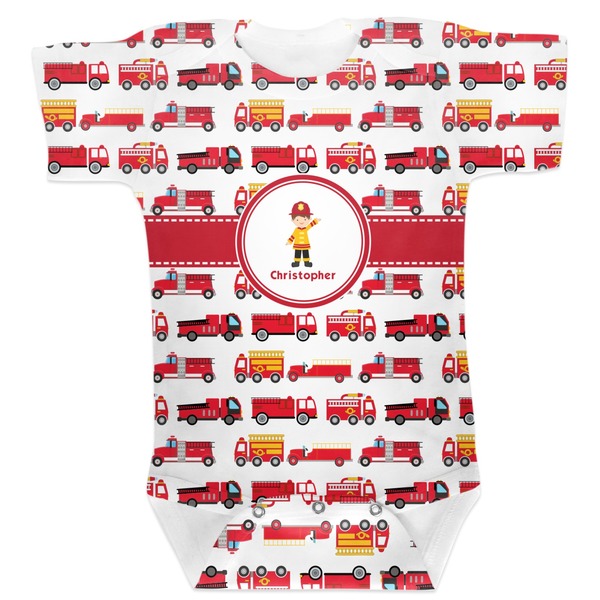 Custom Firetrucks Baby Bodysuit 3-6 (Personalized)