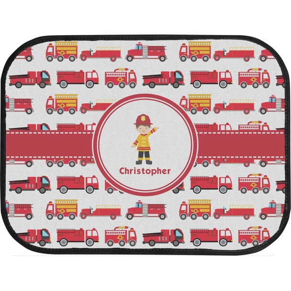 Firetrucks Back Seat Car Mat
