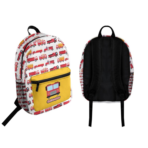 Firetrucks Backpack front and back - Apvl