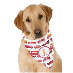 Firetrucks Dog Bandana Scarf w/ Name or Text