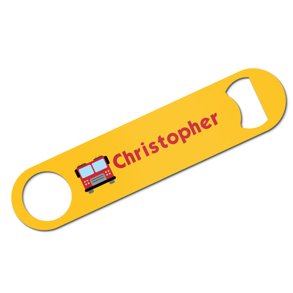 Custom Firetrucks Bar Bottle Opener w/ Name or Text