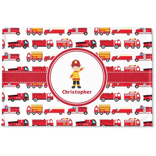 Custom Firetrucks Woven Mat (Personalized)