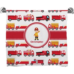 Firetrucks Bath Towel (Personalized)