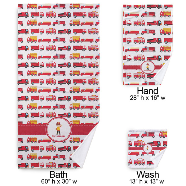 Firetrucks Bath Towel Sets - 3-piece - Approval