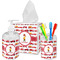 Firetrucks Acrylic Bathroom Accessories Set w/ Name or Text